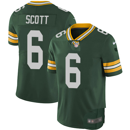 Green Bay Packers Limited Green Youth #6 Scott J K Home Jersey Nike NFL Vapor Untouchable->green bay packers->NFL Jersey